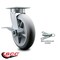 Service Caster 8 Inch Kingpinless Thermoplastic Rubber Wheel Caster with Brake and Swivel Lock SCC-KP30S820-TPRRD-SLB-BSL - alternate 2